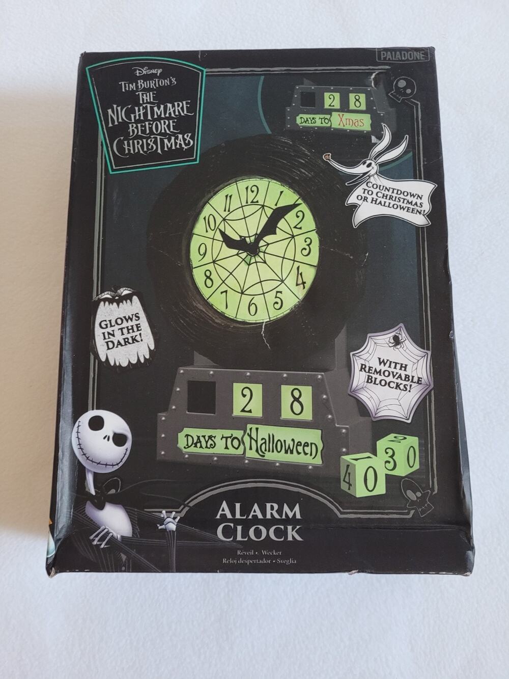 The Nightmare Before Christmas Countdown Alarm Clock - Glows In The Dark